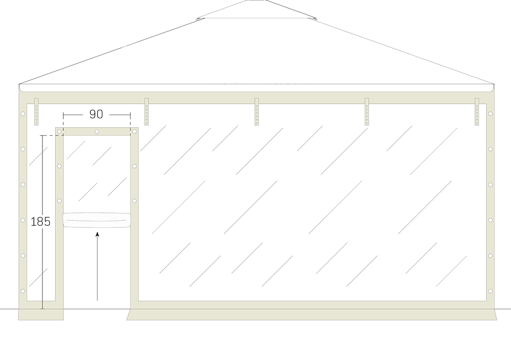 Cristal for parasols