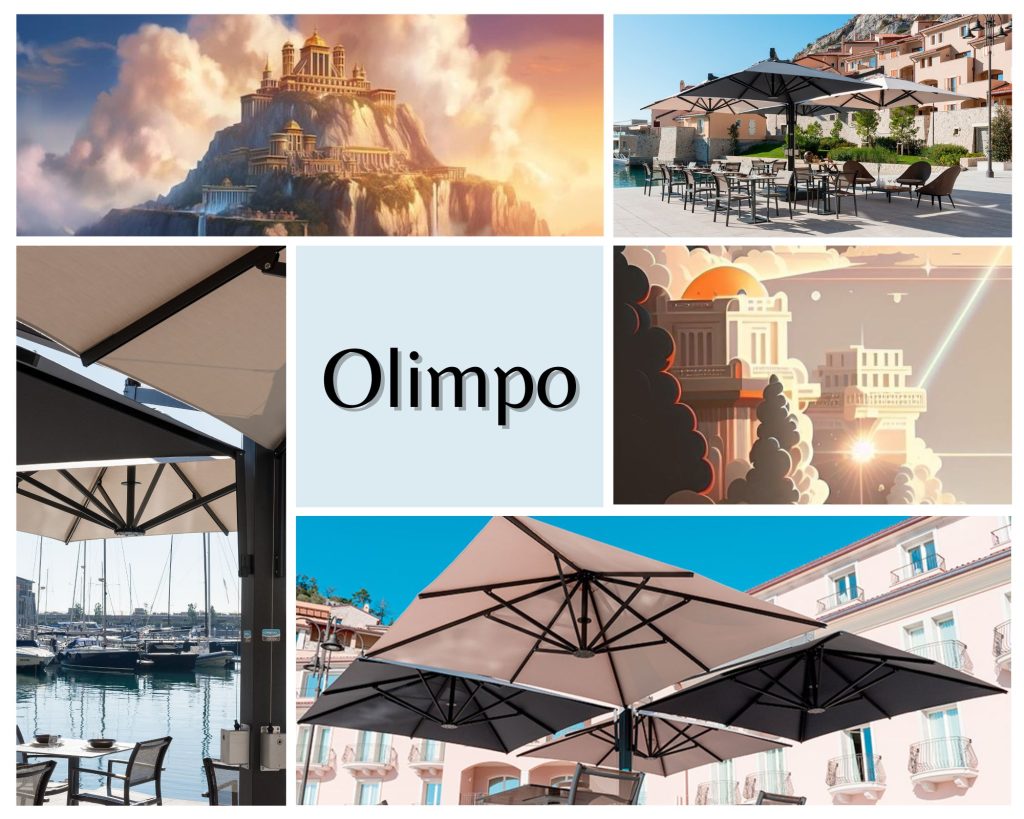 Olimpo - Maestoso ed imponente – Pillole di mitologia - Maxi Ombrellone Outdoor 1 OLIMPO